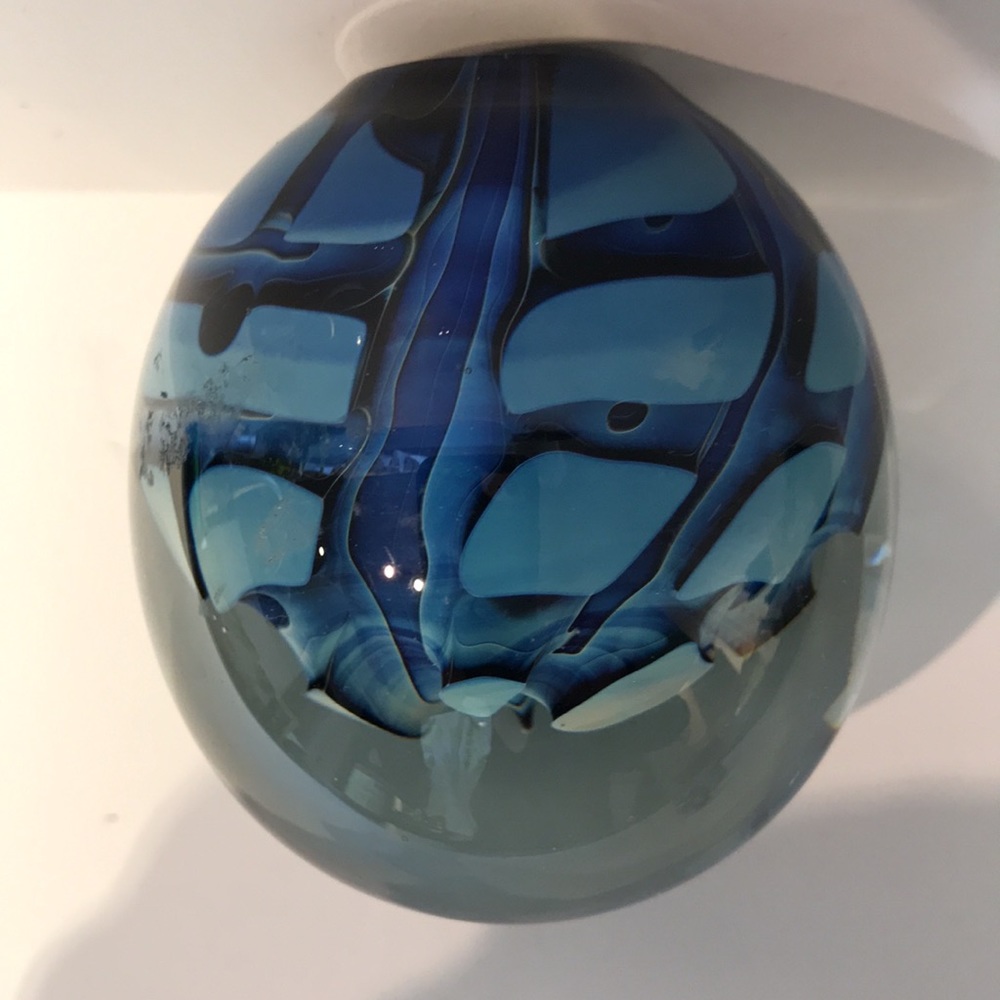 Art glass paperweight signed and dated excellent condition vintage Eikholt - Picture 7 of 9